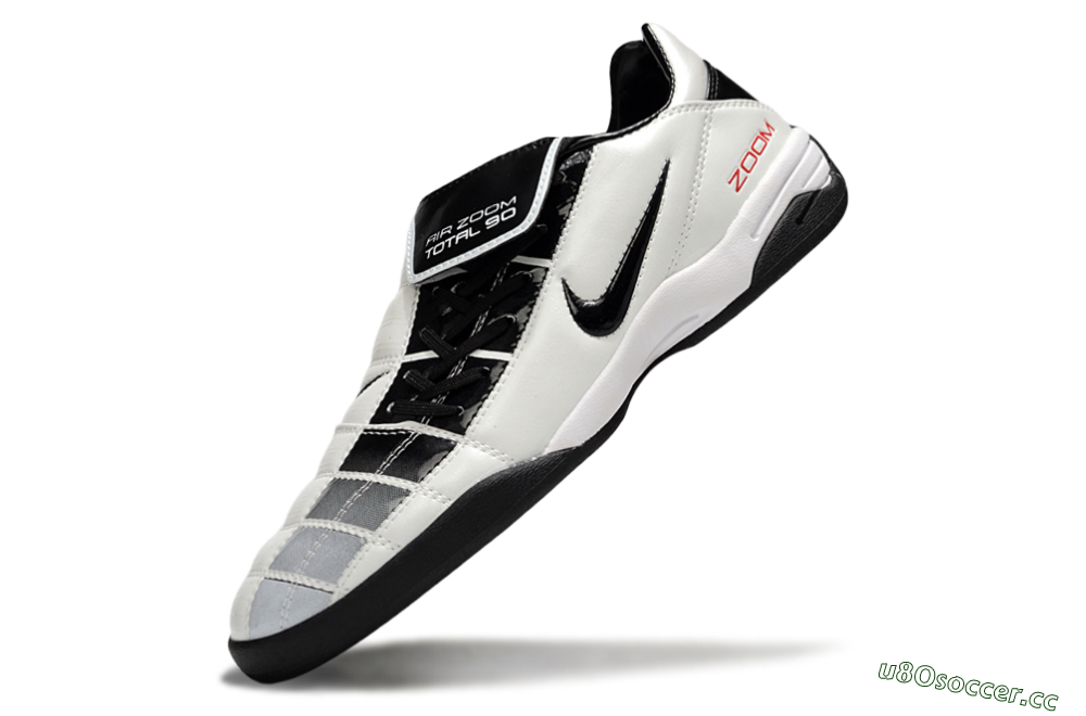 Men's Nike Air Zoom Total 90 III IC Indoor & Futsal Low-Tops Football Shoes - White/Black 5