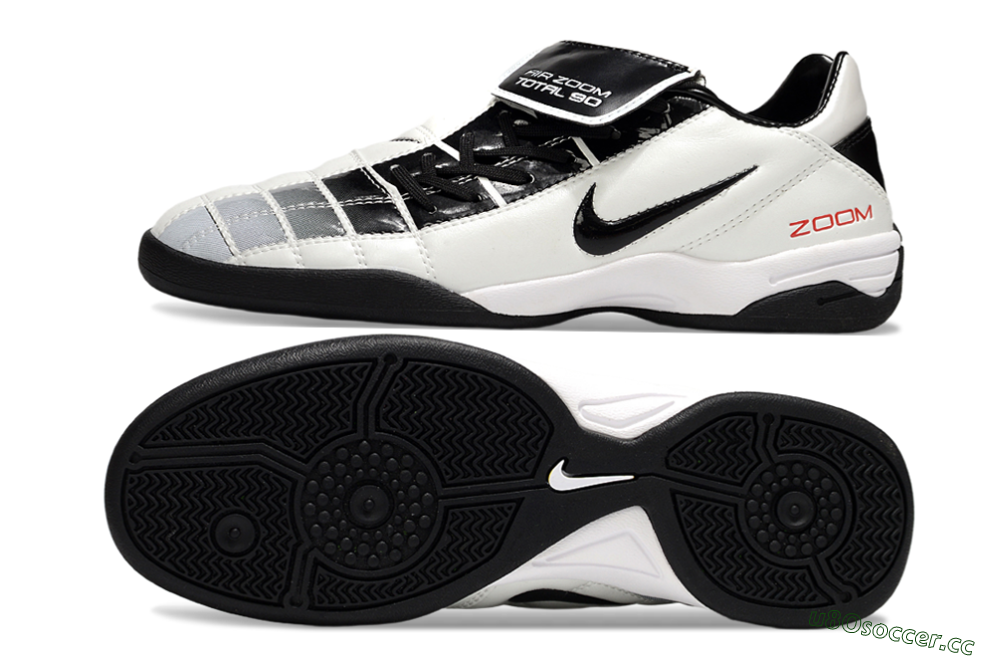 Men's Nike Air Zoom Total 90 III IC Indoor & Futsal Low-Tops Football Shoes - White/Black 1