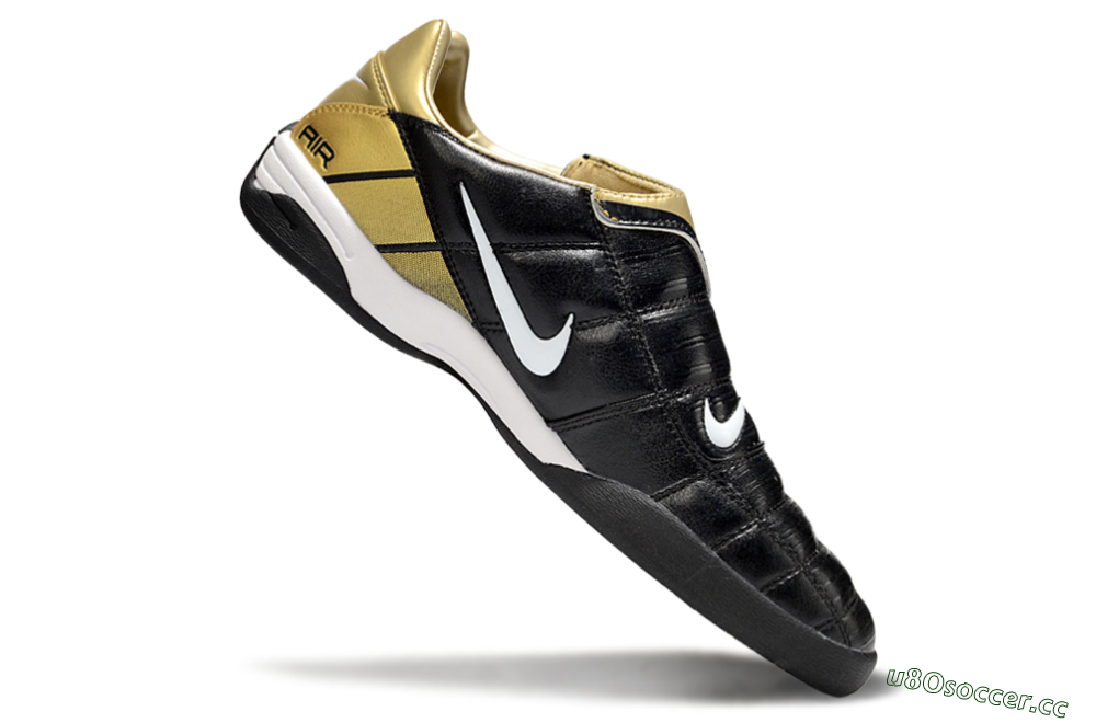 Men's Nike Air Zoom Total 90 III IC Indoor & Futsal Low-Tops Football Shoes - Black/Gold/White 4
