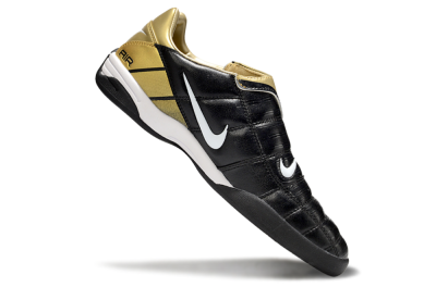 Men's Nike Air Zoom Total 90 III IC Indoor & Futsal Low-Tops Football Shoes - Black/Gold/White