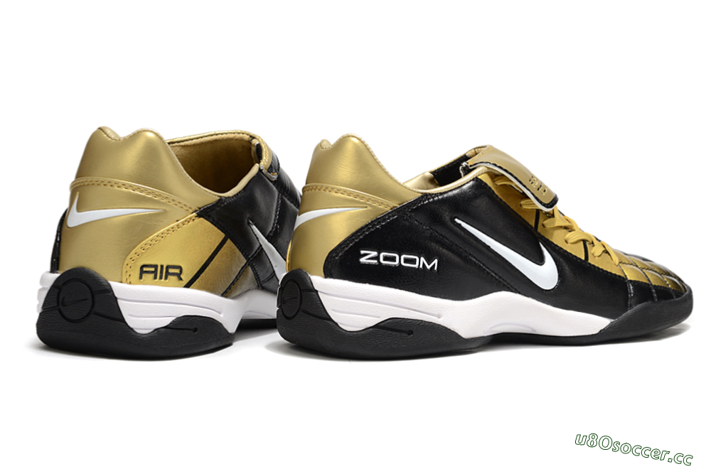 Men's Nike Air Zoom Total 90 III IC Indoor & Futsal Low-Tops Football Shoes - Black/Gold/White 6