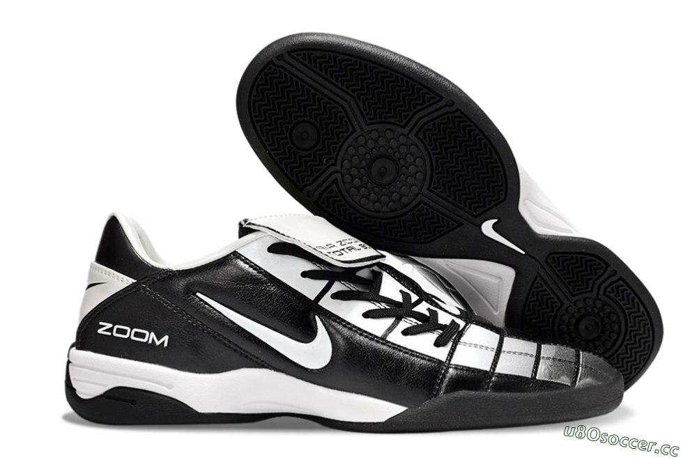Men's Nike Air Zoom Total 90 III IC Indoor & Futsal Low-Tops Football Shoes - Black/White 2