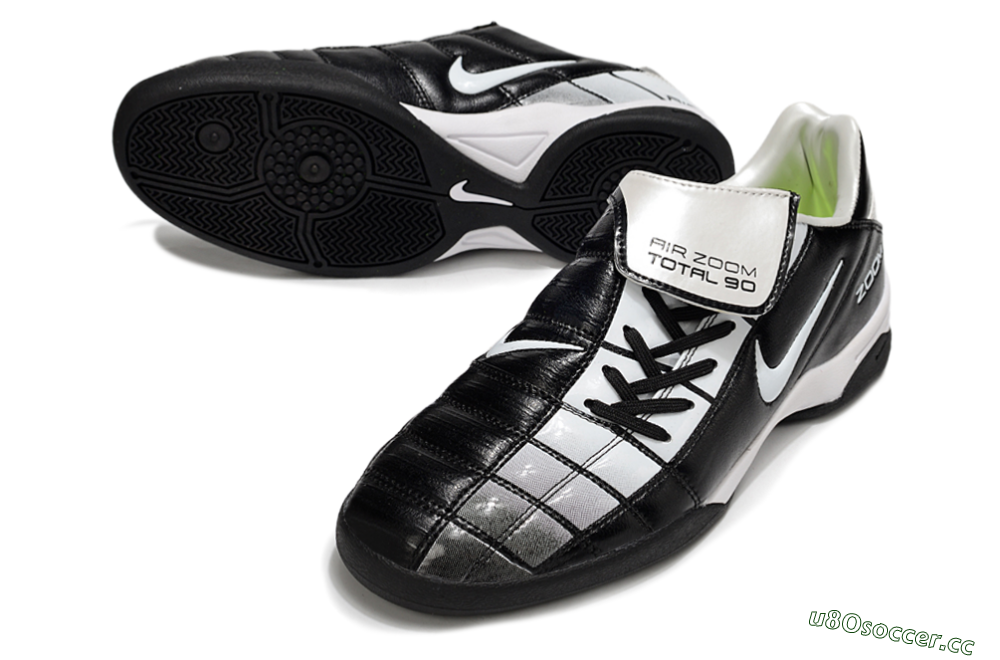 Men's Nike Air Zoom Total 90 III IC Indoor & Futsal Low-Tops Football Shoes - Black/White 3
