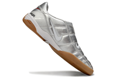 Men's Nike Air Zoom Total 90 III IC Indoor & Futsal Low-Tops Football Shoes - Silver/Black/White
