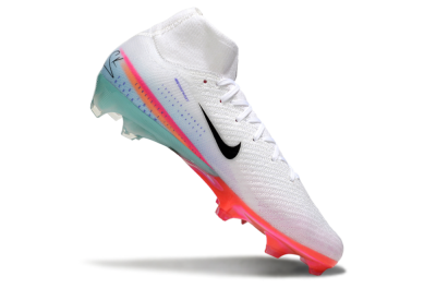 Unisex Nike Air Zoom Mercurial Superfly 10 Elite FG Firm Ground High-Tops Football Boots - White/Black/Red