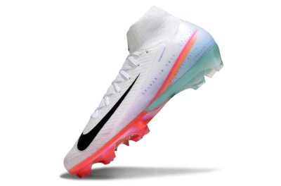 Unisex Nike Air Zoom Mercurial Superfly 10 Elite FG Firm Ground High-Tops Football Boots - White/Black/Red