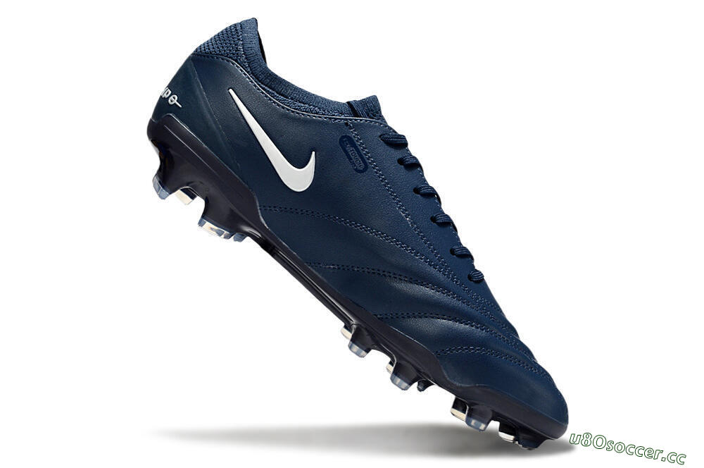 Men's Nike Tiempo Legend 10 Elite FG Firm Ground Low-Tops Football Boots - Blue/White 4