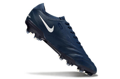 Men's Nike Tiempo Legend 10 Elite FG Firm Ground Low-Tops Football Boots - Blue/White