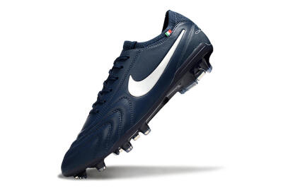 Men's Nike Tiempo Legend 10 Elite FG Firm Ground Low-Tops Football Boots - Blue/White