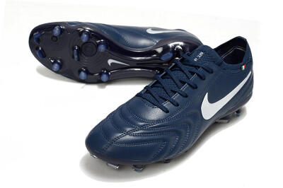 Men's Nike Tiempo Legend 10 Elite FG Firm Ground Low-Tops Football Boots - Blue/White