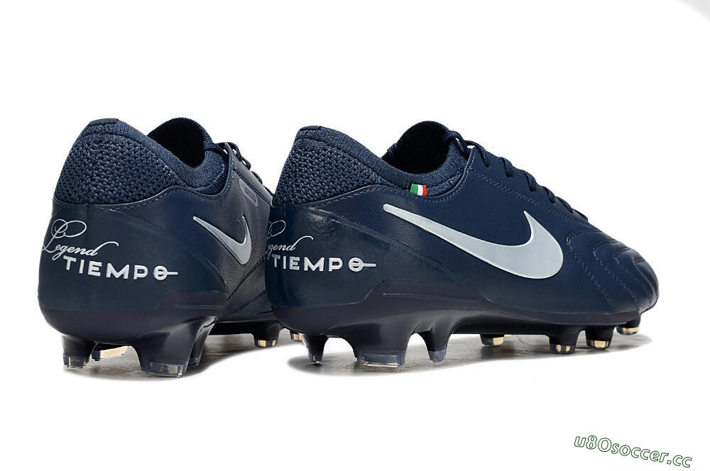 Men's Nike Tiempo Legend 10 Elite FG Firm Ground Low-Tops Football Boots - Blue/White 6