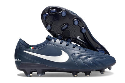 Men's Nike Tiempo Legend 10 Elite FG Firm Ground Low-Tops Football Boots - Blue/White