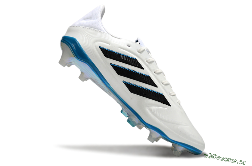 Men's Adidas Copa Pure 3 Elite FG Firm Ground Low-Tops Football Boots - White/Black/Blue 4