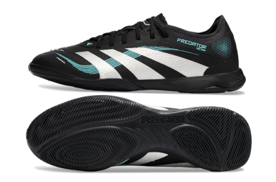 Men's Adidas Predator 25 Elite IC Indoor & Futsal Low-Tops Football Shoes - Black/White/Jade