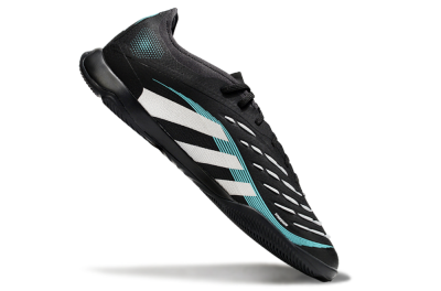 Men's Adidas Predator 25 Elite IC Indoor & Futsal Low-Tops Football Shoes - Black/White/Jade