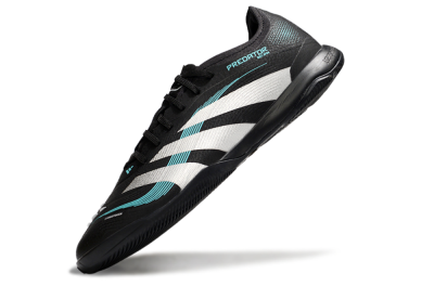 Men's Adidas Predator 25 Elite IC Indoor & Futsal Low-Tops Football Shoes - Black/White/Jade
