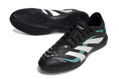 Men's Adidas Predator 25 Elite IC Indoor & Futsal Low-Tops Football Shoes - Black/White/Jade