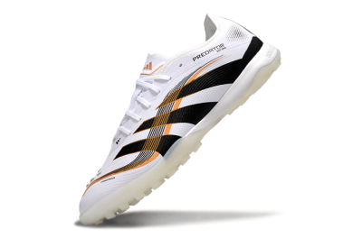 Men's Adidas Predator 25 Elite TF Artificial Turf Low-Tops Football Shoes - White/Black/Gold