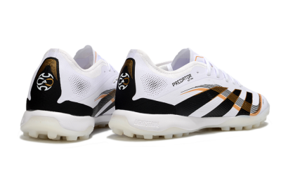Men's Adidas Predator 25 Elite TF Artificial Turf Low-Tops Football Shoes - White/Black/Gold