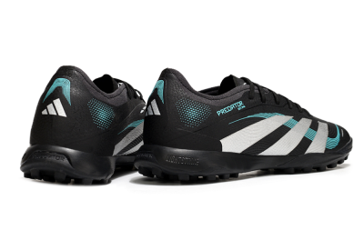 Men's Adidas Predator 25 Elite TF Artificial Turf Low-Tops Football Shoes - Black/White/Jade