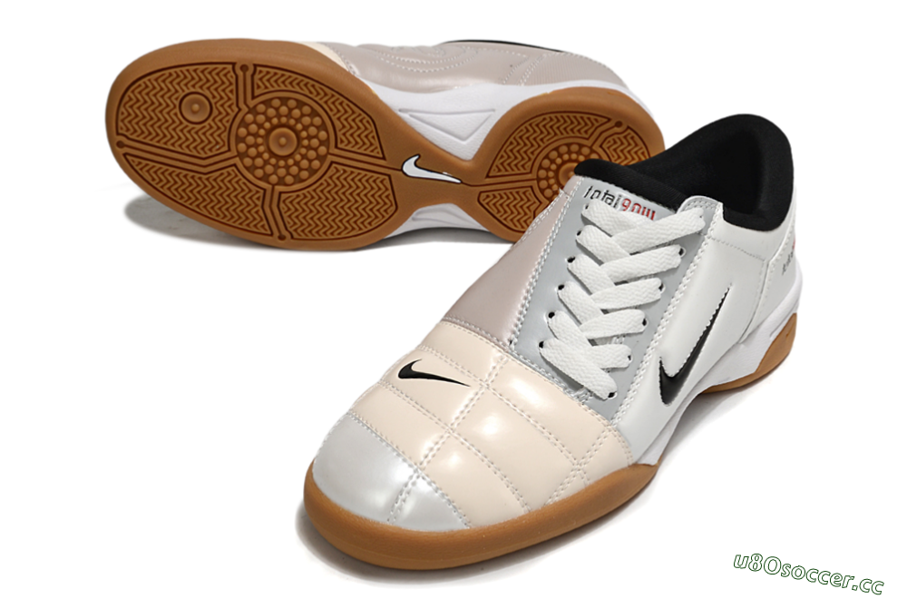 Men's Nike Total 90 III IC Indoor & Futsal Low-Tops Football Shoes - White/Black/Pink 3
