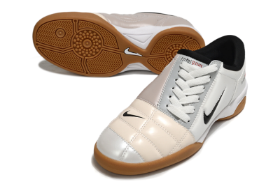 Men's Nike Total 90 III IC Indoor & Futsal Low-Tops Football Shoes - White/Black/Pink