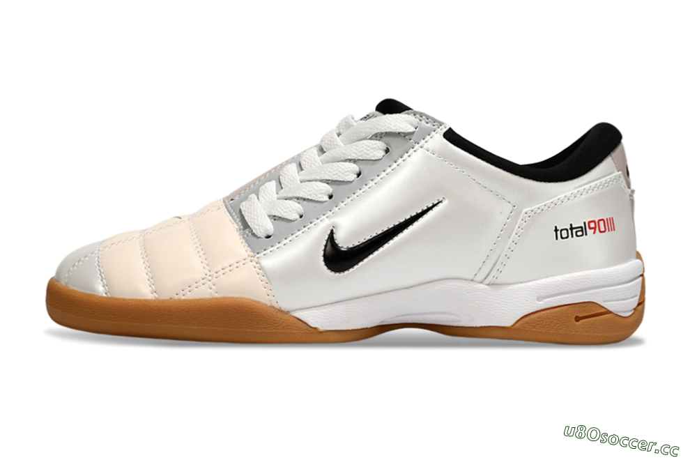 Men's Nike Total 90 III IC Indoor & Futsal Low-Tops Football Shoes - White/Black/Pink 0
