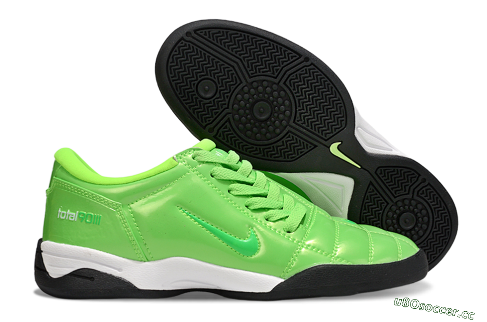 Men's Nike Total 90 III IC Indoor & Futsal Low-Tops Football Shoes - Green/White 2