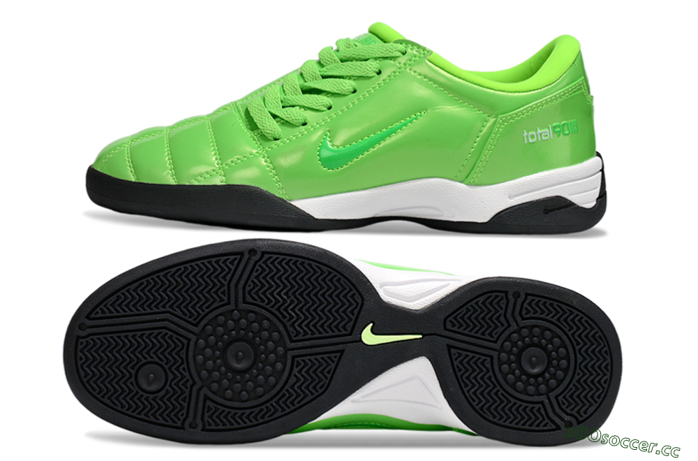 Men's Nike Total 90 III IC Indoor & Futsal Low-Tops Football Shoes - Green/White 1