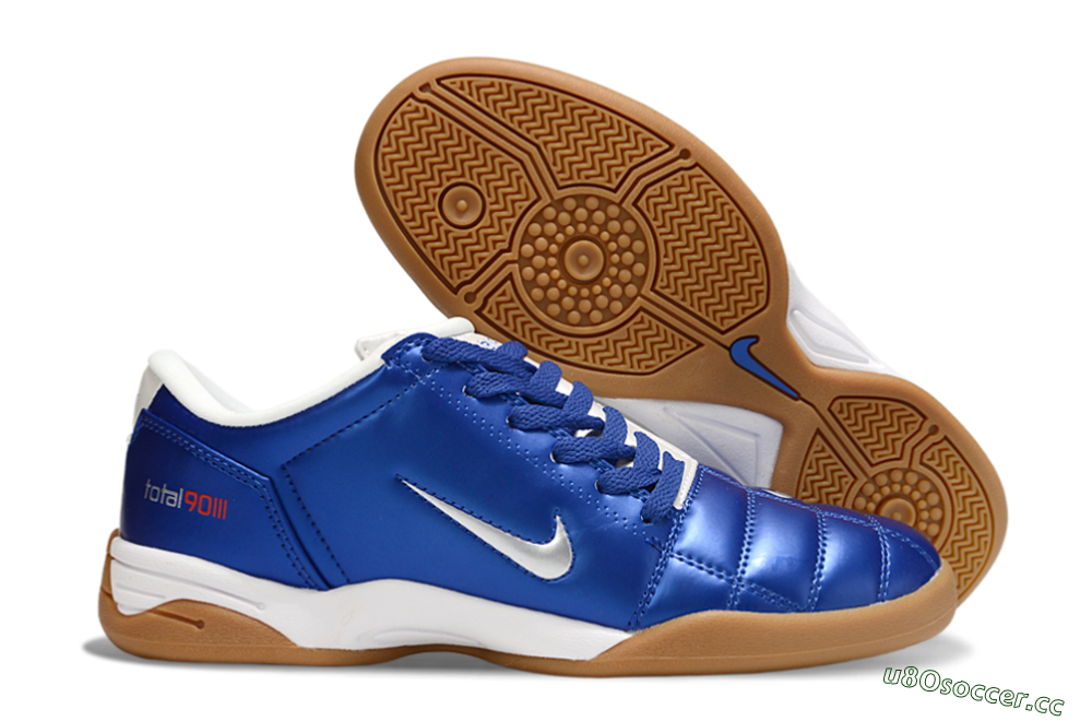 Men's Nike Total 90 III IC Indoor & Futsal Low-Tops Football Shoes - Blue/White 2