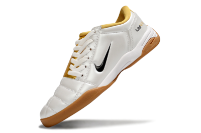 Men's Nike Total 90 III IC Indoor & Futsal Low-Tops Football Shoes - White/Black/Yellow