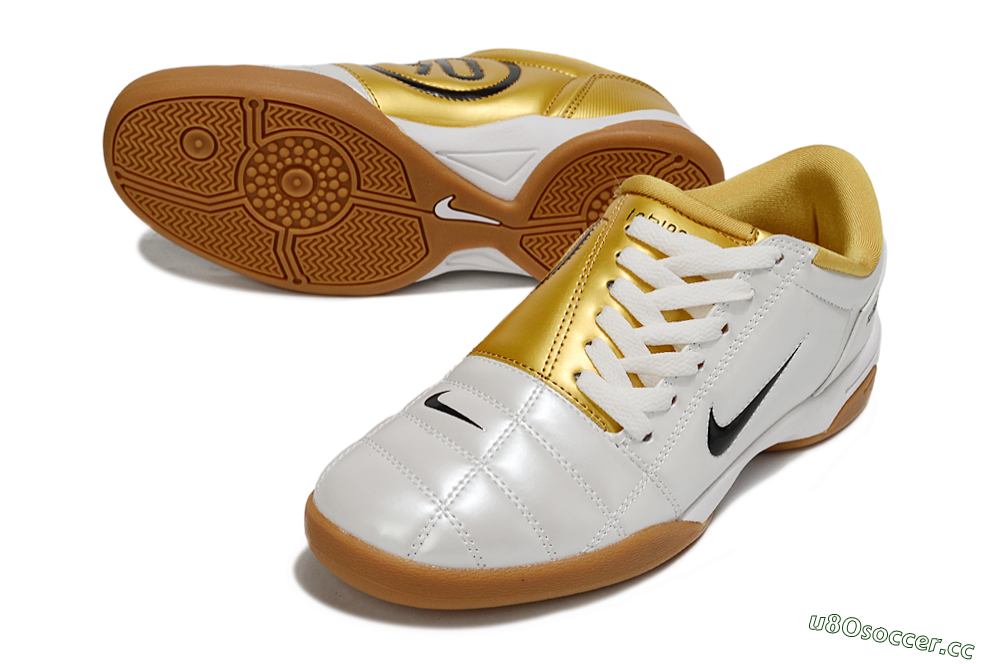 Men's Nike Total 90 III IC Indoor & Futsal Low-Tops Football Shoes - White/Black/Yellow 3