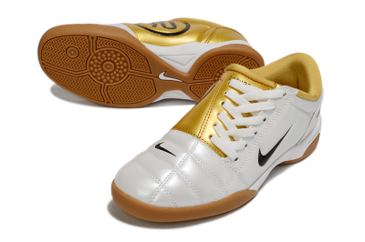 Men's Nike Total 90 III IC Indoor & Futsal Low-Tops Football Shoes - White/Black/Yellow