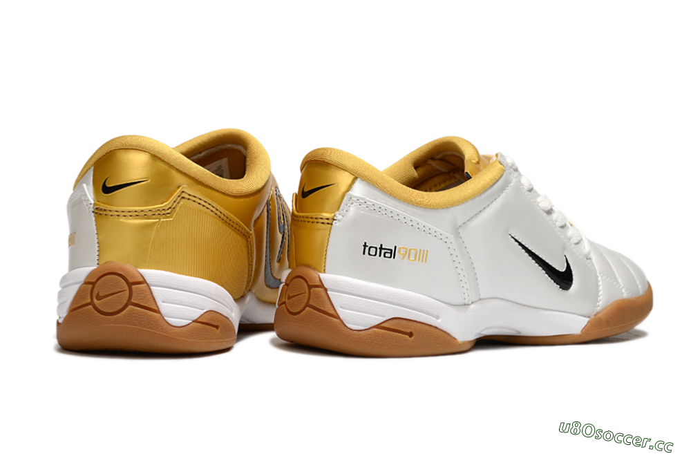 Men's Nike Total 90 III IC Indoor & Futsal Low-Tops Football Shoes - White/Black/Yellow 6