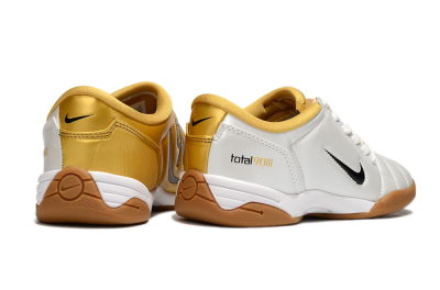 Men's Nike Total 90 III IC Indoor & Futsal Low-Tops Football Shoes - White/Black/Yellow