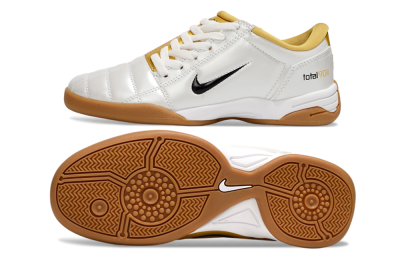 Men's Nike Total 90 III IC Indoor & Futsal Low-Tops Football Shoes - White/Black/Yellow