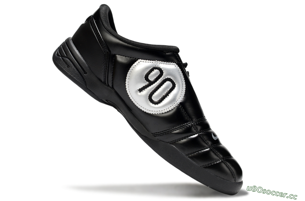 Men's Nike Total 90 III IC Indoor & Futsal Low-Tops Football Shoes - Black/White 4
