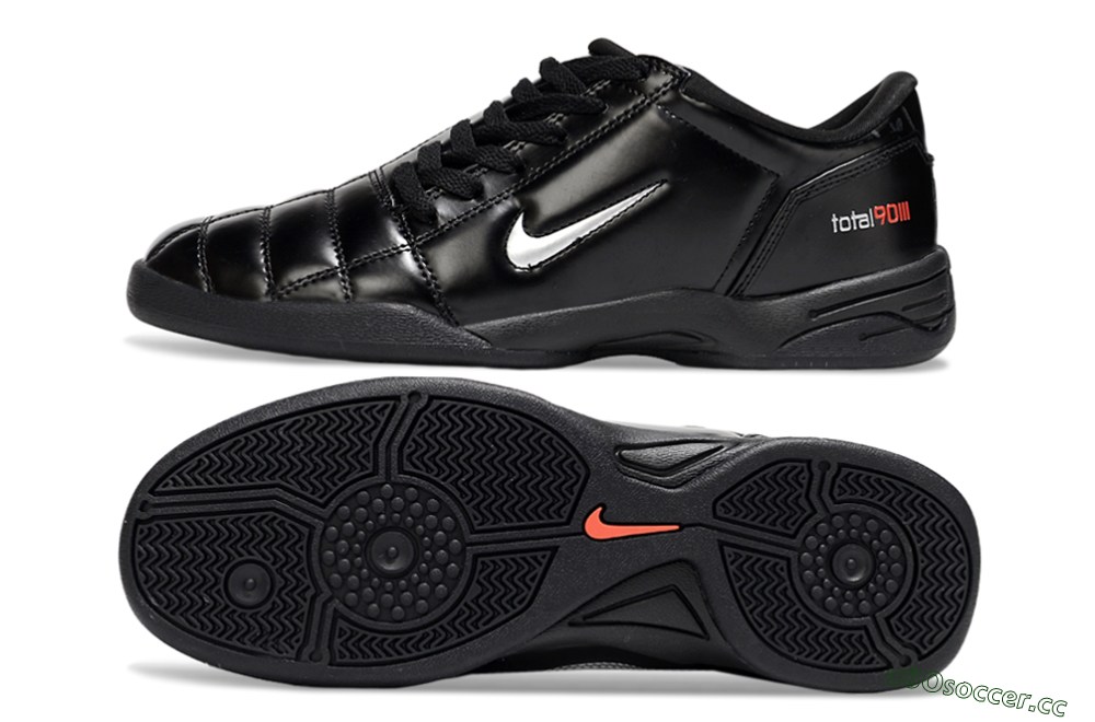 Men's Nike Total 90 III IC Indoor & Futsal Low-Tops Football Shoes - Black/White 1