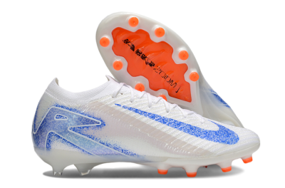 Men's Nike Air Zoom Mercurial Vapor 16 Elite AG Artificial Grass Low-Tops Football Boots - White/Blue