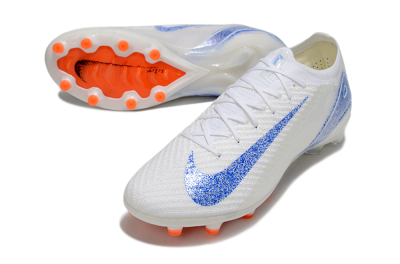 Men's Nike Air Zoom Mercurial Vapor 16 Elite AG Artificial Grass Low-Tops Football Boots - White/Blue