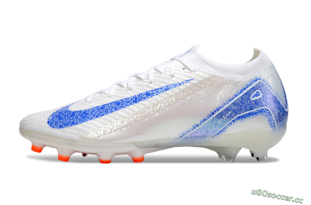 Men's Nike Air Zoom Mercurial Vapor 16 Elite AG Artificial Grass Low-Tops Football Boots - White/Blue 0