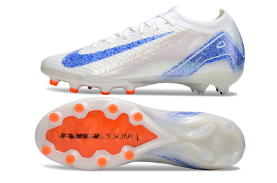 Men's Nike Air Zoom Mercurial Vapor 16 Elite AG Artificial Grass Low-Tops Football Boots - White/Blue