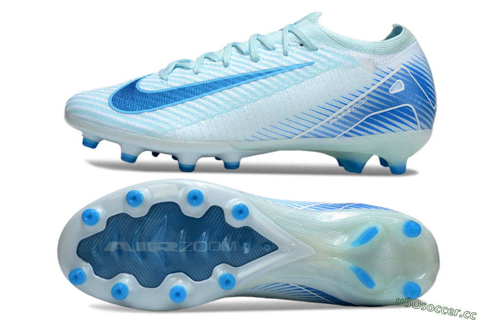 Men's Nike Air Zoom Mercurial Vapor 16 Elite AG Artificial Grass Low-Tops Football Boots - Jade/White 1