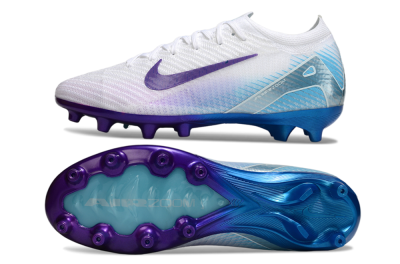 Men's Nike Air Zoom Mercurial Vapor 16 Elite AG Artificial Grass Low-Tops Football Boots - White/Purple/Jade