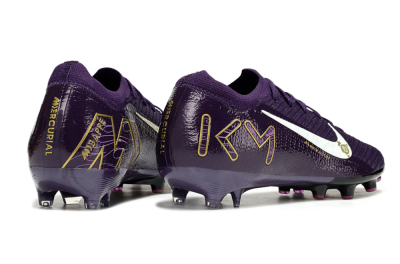 Men's Nike Air Zoom Mercurial Vapor 16 Elite AG Artificial Grass Low-Tops Football Boots - Purple/White/Gold