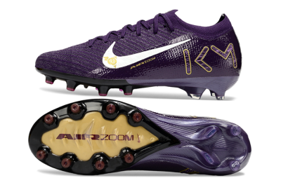 Men's Nike Air Zoom Mercurial Vapor 16 Elite AG Artificial Grass Low-Tops Football Boots - Purple/White/Gold