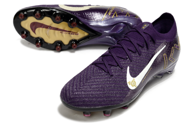 Men's Nike Air Zoom Mercurial Vapor 16 Elite AG Artificial Grass Low-Tops Football Boots - Purple/White/Gold
