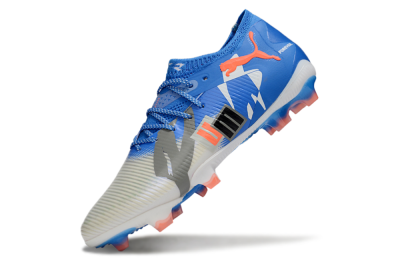 Men's Puma Future 8 Ultimate FG Firm Ground Low-Tops Football Boots - Blue/Silver/Black