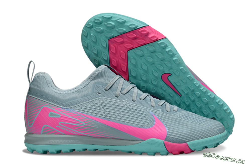Men's Nike Air Zoom Mercurial Vapor 16 Elite TF Artificial Turf Low-Tops Football Shoes - Jade/Pink 2