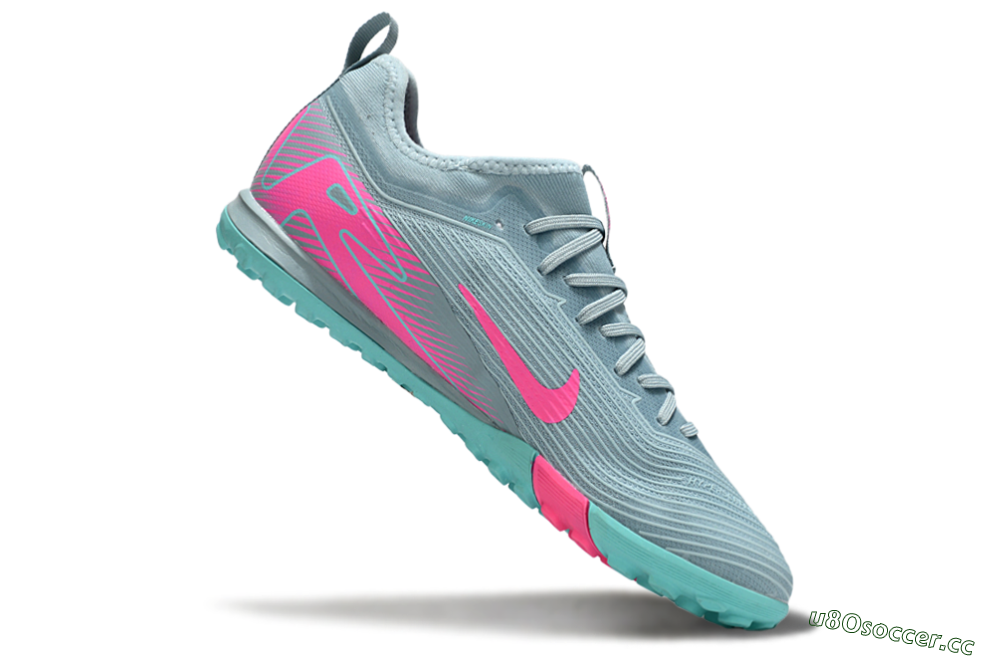 Men's Nike Air Zoom Mercurial Vapor 16 Elite TF Artificial Turf Low-Tops Football Shoes - Jade/Pink 4